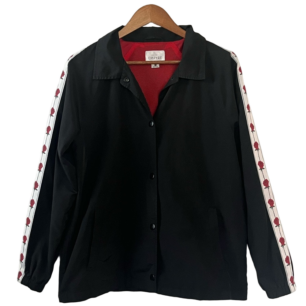 Empyre Leona Black Jacket with Rose Sleeve Size M